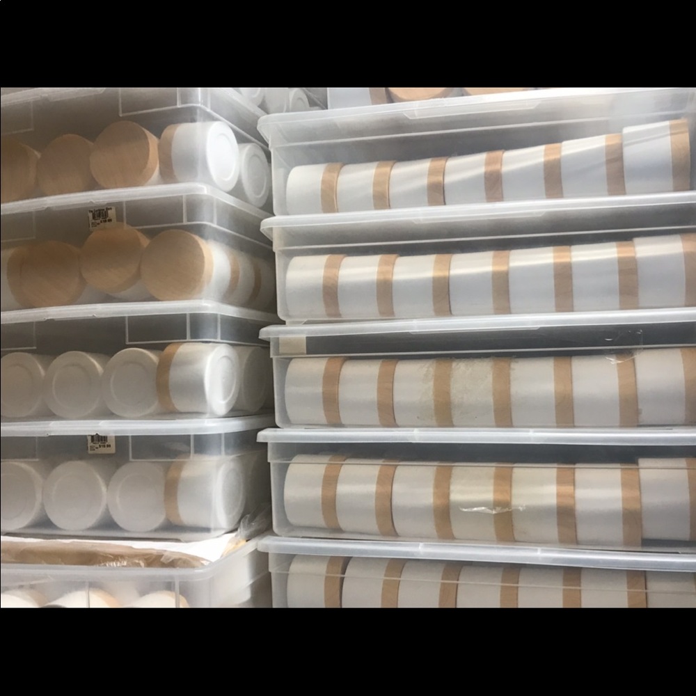 Bamboo cosmetic jars (2 for $8)